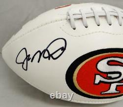Joe Montana Autographed San Francisco 49ers Logo Football JSA W Auth Black