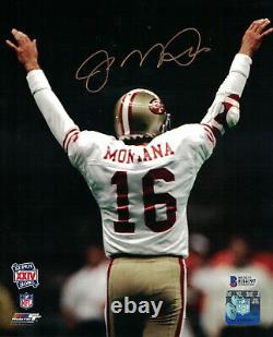 Joe Montana Autographed San Francisco 49ers SB XXIV 8x10 Photo BAS 11198 PF