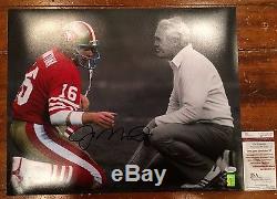 Joe Montana Autographed San Francisco 49ers with Bill Walsh 16x20 Photo JSA