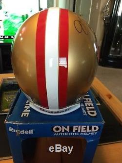 Joe Montana Autographed Signed 49ers Football Helmet Full Size Proline Riddell