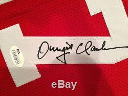 Joe Montana Dwight Clark Dual Autographed SF 49ers The Catch Jersey Witness JSA