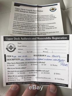 Joe Montana Jerry Rice Autograph UDA #59/149 Full Size Helmet Upper Deck