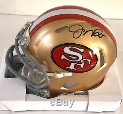 Joe Montana & Jerry Rice Signed Autographed 49ers Blaze Mini Helmet Signed