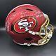 Joe Montana Jerry Rice Steve Young Signed 49ers Blaze Full Size Helmet Beckett 1