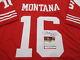 Joe Montana NFL Hall Of Fame Hand Signed 49ers Custom Football Jersey Coa