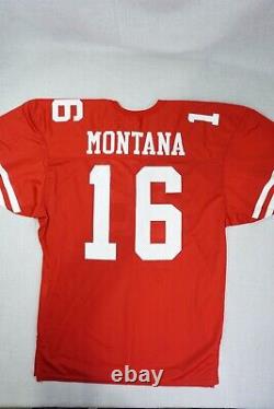 Joe Montana San Francisco 49ers Niners Unworn Sand Knit Game Jersey Size 48 80's