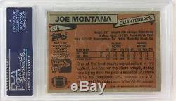 Joe Montana Signed 1981 Topps Rookie Card Rc #216 Psa Slab 49ers Autograph Auto