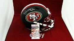 Joe Montana Signed Autograph SF 49ers Matte Black F/S Helmet JSA WPP452644