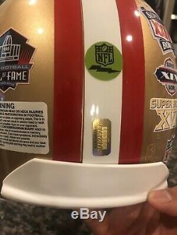 Joe Montana Signed & Inscribed SF 49ers HOFER CUSTOM Decals Proline FULL helmet