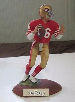 Joe Montana Signed Large Gartlan San Francisco 49er Figurine withcert & box