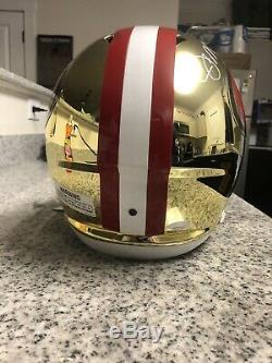 Joe Montana Signed Riddell 49ers Chrome Speed Full Size Replica Helmet