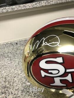 Joe Montana Signed Riddell 49ers Chrome Speed Full Size Replica Helmet