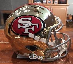 Joe Montana Signed Riddell San Francisco 49ers Chrome Helmet HOF 2000 JSA