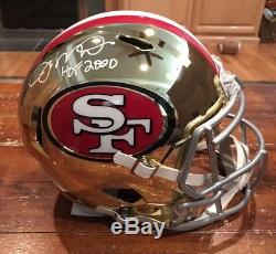 Joe Montana Signed Riddell San Francisco 49ers Chrome Helmet HOF 2000 JSA
