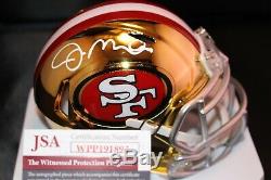 Joe Montana Signed San Francisco 49ers CHROME MINI HELMET JSA WPP191894