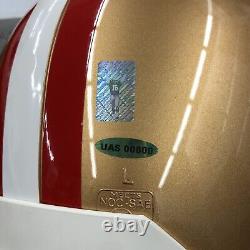 Joe Montana Signed San Francisco 49ers Throwback Authentic NFL Helmet UDA COA
