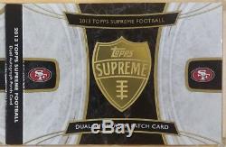 Joe Montana Steve Young Dual Auto Relic Book Card 2013 Supreme 49ers 07/15 Ssp