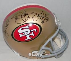 Joe Montana Steve Young Jerry Rice Autographed Signed 49ers Full Size Helmet Jsa