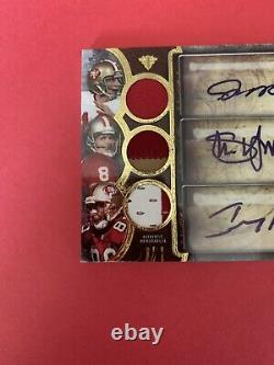 Joe Montana Young Rice 49ers 2013 5 Color Topps Relic Trios 1/1 Auto Autograph