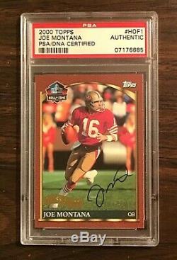 Joe Montana autograph HOF signed card PSA auto San Francisco 49ers Super Bowl
