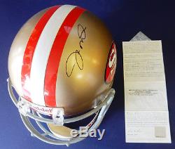 Joe Montana autograph helmet upper deck certified San Francisco 49ers Riddell