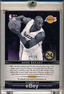 KOBE BRYANT 11-12 Limited Masterful Marks On-Card Auto SP 44/50 Lakers Autograph