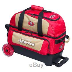 KR Strikeforce NFL San Francisco 49ers 2 Ball Roller Bowling Bag