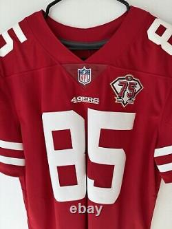 Kittle (85) San Francisco 49ers Red Nike Limited 75th Ann. Patch Jersey BNWT