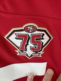 Kittle (85) San Francisco 49ers Red Nike Limited 75th Ann. Patch Jersey BNWT