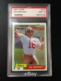 LOT of 3 1981 Topps #216 Joe Montana 49ers RC Rookie PSA 9 Mint Investment Lot