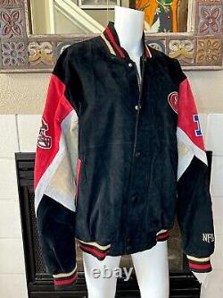 Large NWT San Francisco 49ers Team Colors Suede Jacket G-III Apparel 53chest