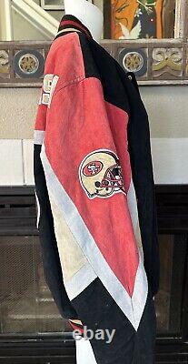 Large NWT San Francisco 49ers Team Colors Suede Jacket G-III Apparel 53chest