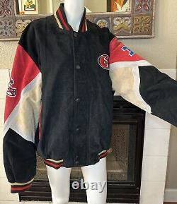 Large NWT San Francisco 49ers Team Colors Suede Jacket G-III Apparel 53chest