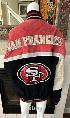 Large NWT San Francisco 49ers Team Colors Suede Jacket G-III Apparel 53chest