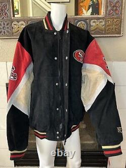 Large NWT San Francisco 49ers Team Colors Suede Jacket G-III Apparel 53chest