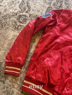 Large Vintage Red San Francisco 49ers NIke Satin Jacket