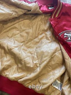 Large Vintage Red San Francisco 49ers NIke Satin Jacket