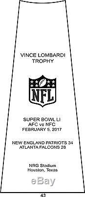 Lombardi Trophy Replica, Super Bowl Trophy Any Series (1967-2017)