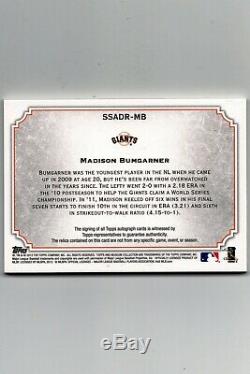 MADISON BUMGARNER 2012 Topps Museum Collection Auto Relic Patch /5 GIANTS