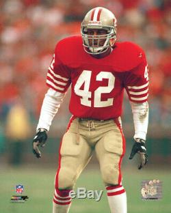 MID-80'S RONNIE LOTT SAN FRANCISCO 49ERS SIGNED GAME USED JERSEY WithTEAM REPAIRS