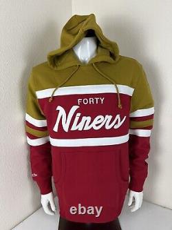 MITCHELL & NESS Men's San Francisco 49ers Hooded Sweatshirt Size Large (NWOT)