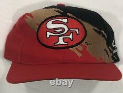 Men's Vintage 90s Logo Athletic San Francisco 49ers Splash Snapback Wool Hat Cap