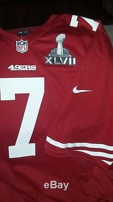 Mens 49ers Colin Kaepernick Auth Nike super bowl edition Jersey Size xxl