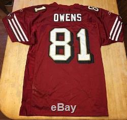 Mens Vintage San Francisco 49ers Terrell Owens Reebok STITCHED Jersey Size 52
