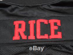 Mitchell & Ness Throwbacks Jerry Rice 49ERS 1989 JERSEY Mens 48 Black Red