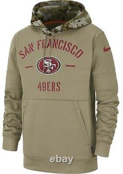 NEW Authentic Nike San Francisco 49ers Men's NFL Salute to Service Tan Hoodie