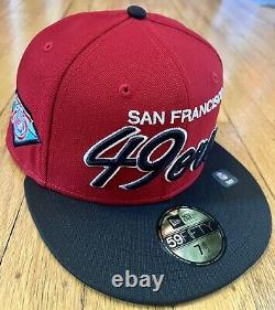 NEW ERA San Francisco 49ers Size 7 1/2 75th Anniversary Side Patch Fitted Cap SF