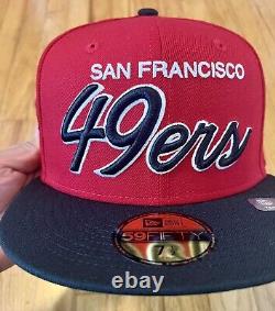 NEW ERA San Francisco 49ers Size 7 1/2 75th Anniversary Side Patch Fitted Cap SF