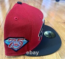 NEW ERA San Francisco 49ers Size 7 1/2 75th Anniversary Side Patch Fitted Cap SF