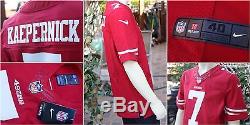 NEW Nike $295 Colin Kaepernick 7 San Francisco 49ers Elite Away Jersey RED Legit